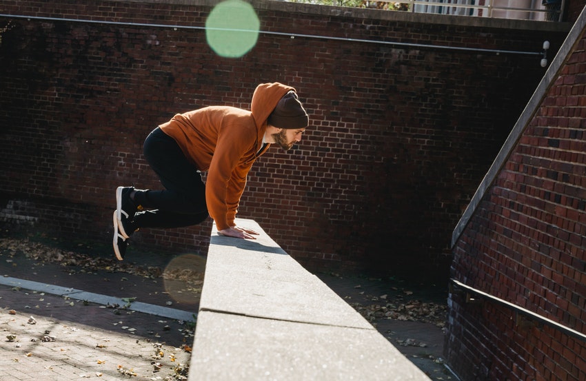 Parkour or free running is a solo sport you can do anywhere